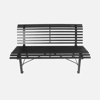 Banc de jardin acier anthracite 2 places design élégant extérieur