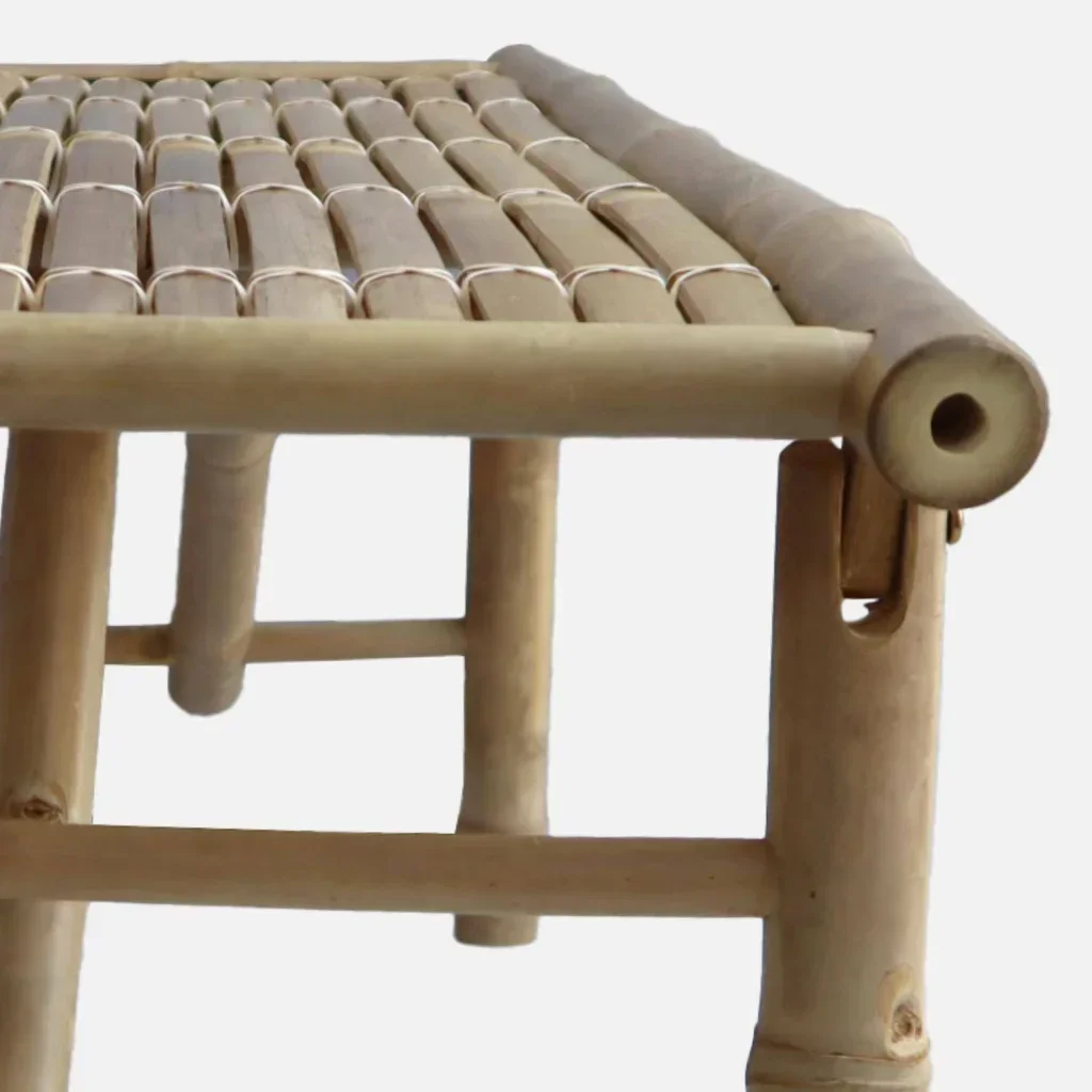 Banc de jardin en bambou style exotique pliable Fidji