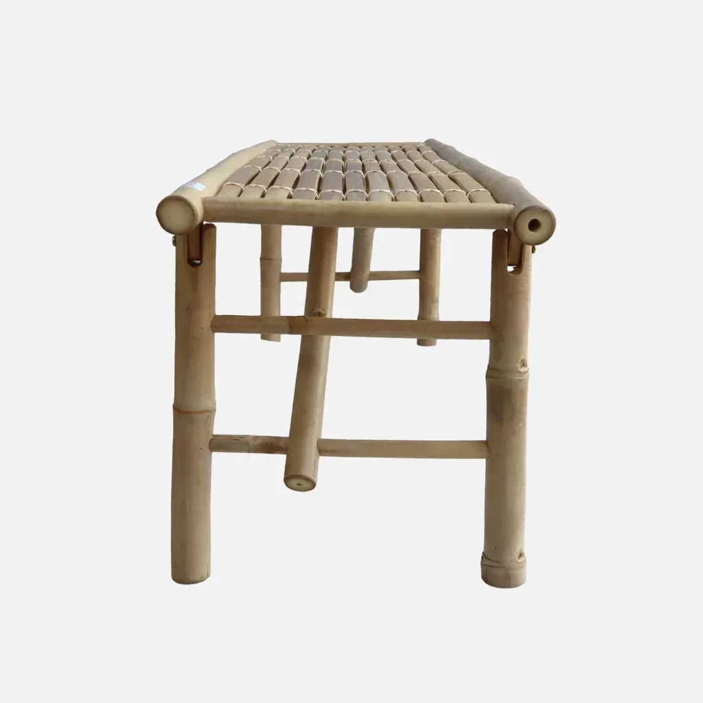 Banc de jardin en bambou style exotique pliable Fidji