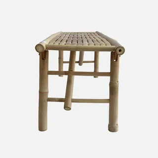 Banc de jardin en bambou style exotique pliable Fidji