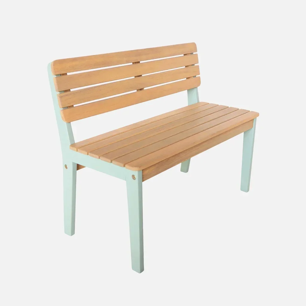 Banc de jardin enfant bois d'acacia 2 places Caroline - Collection extérieur
