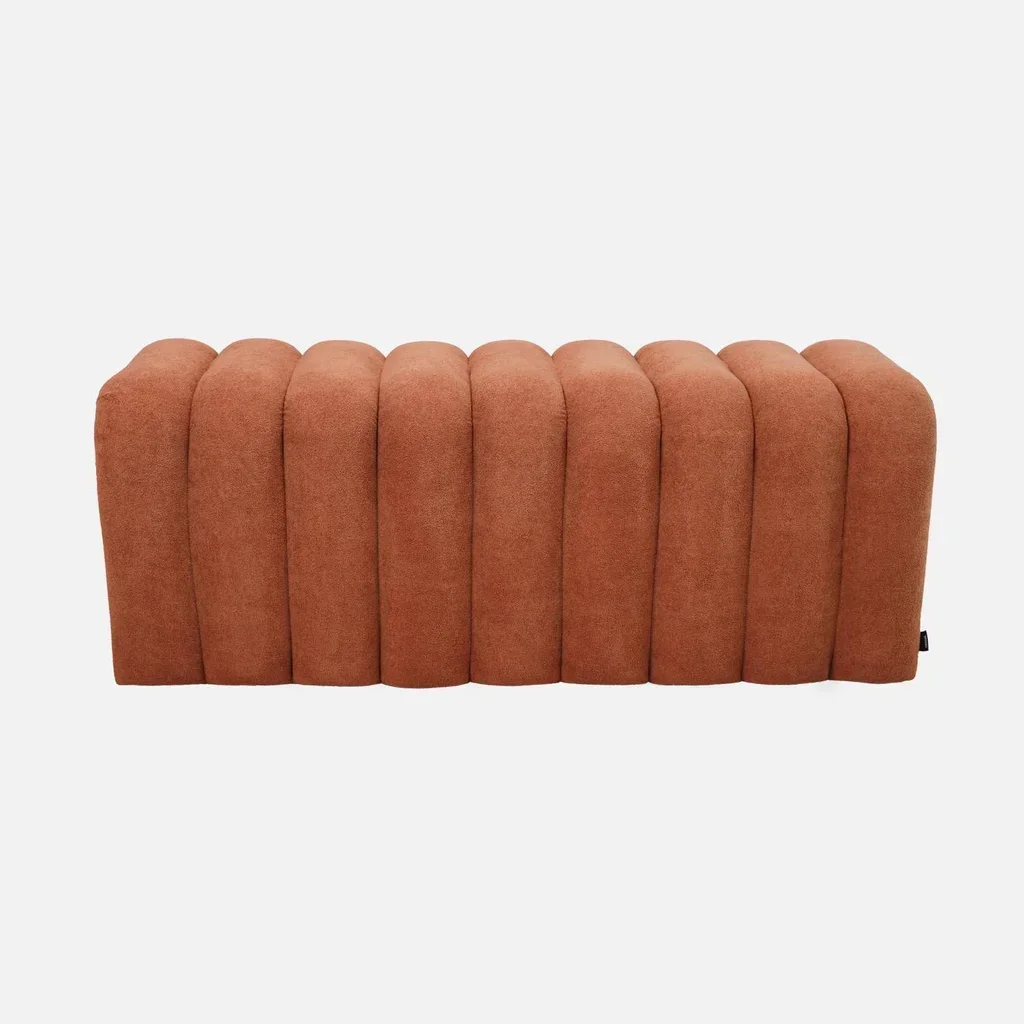Banc de lit design contemporain en tissu Ito - Formes arrondies élégantes