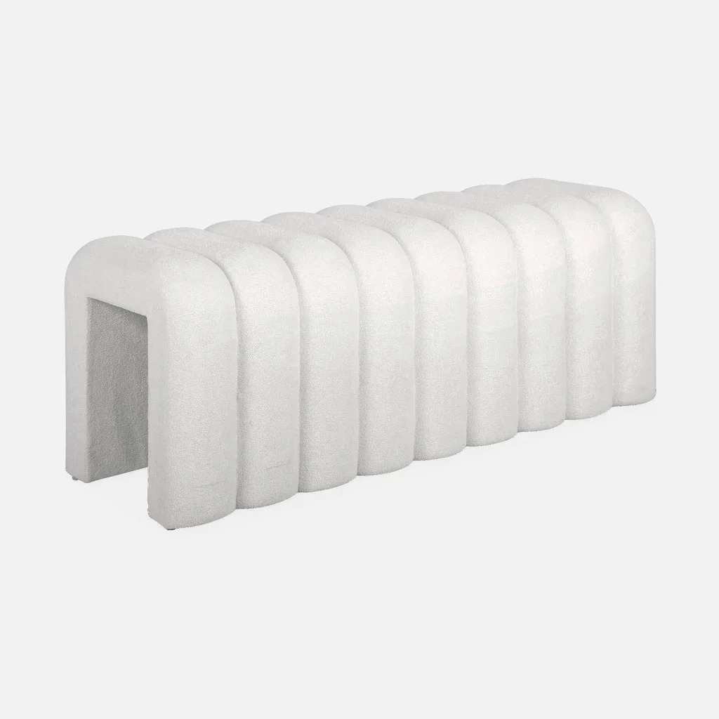 Banc de lit Ito design contemporain tissu arrondi élégant