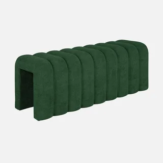 Banc bout de lit design contemporain arrondi en tissu Ito