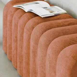Banc de lit design contemporain en tissu Ito - Formes arrondies élégantes