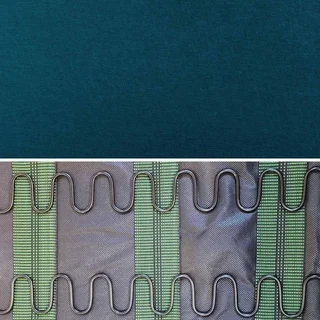Banquette 2 places scandinave bois hévéa tissu bleu émeraude Isak
