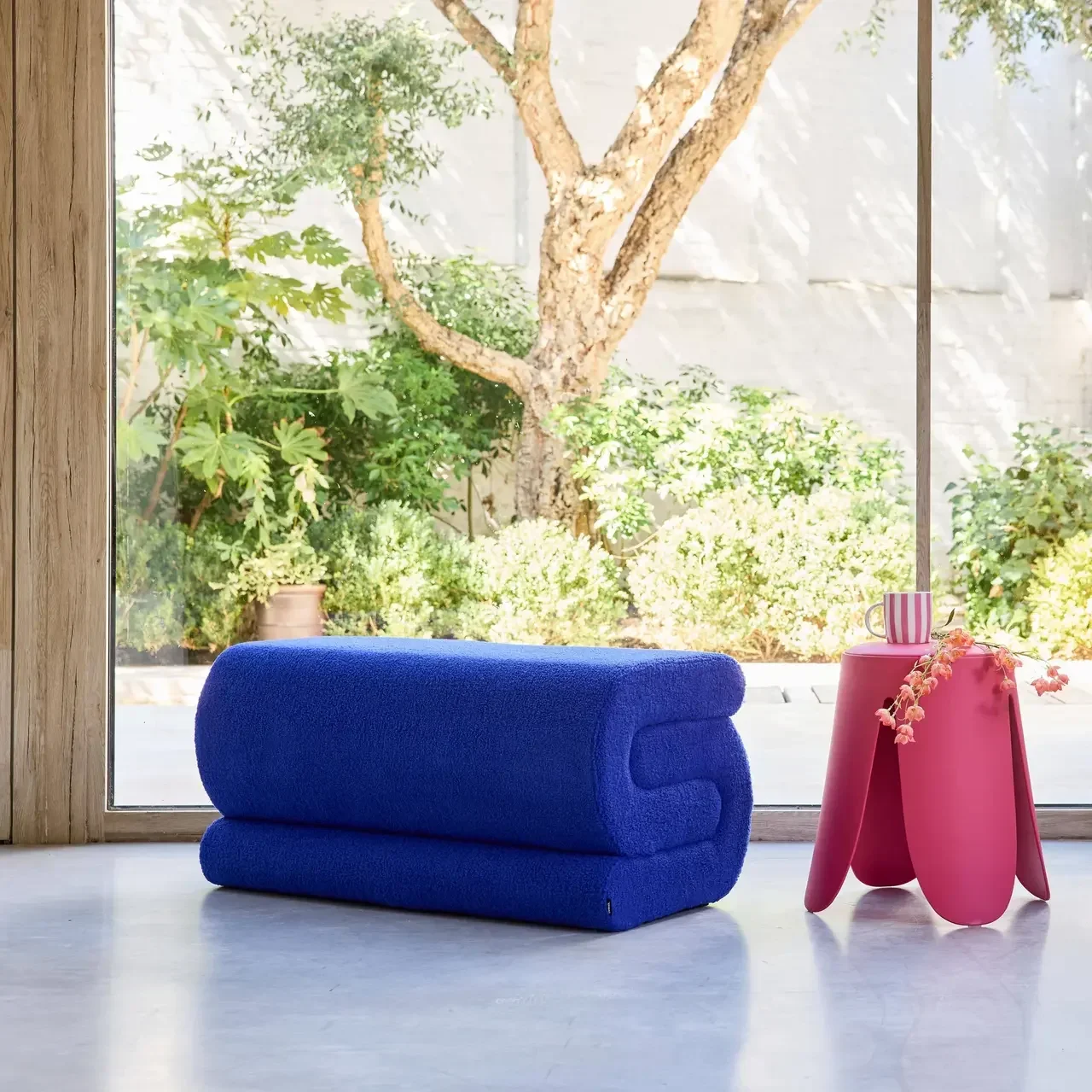 Banquette bouclette design Sasha 1 ou 2 places confort