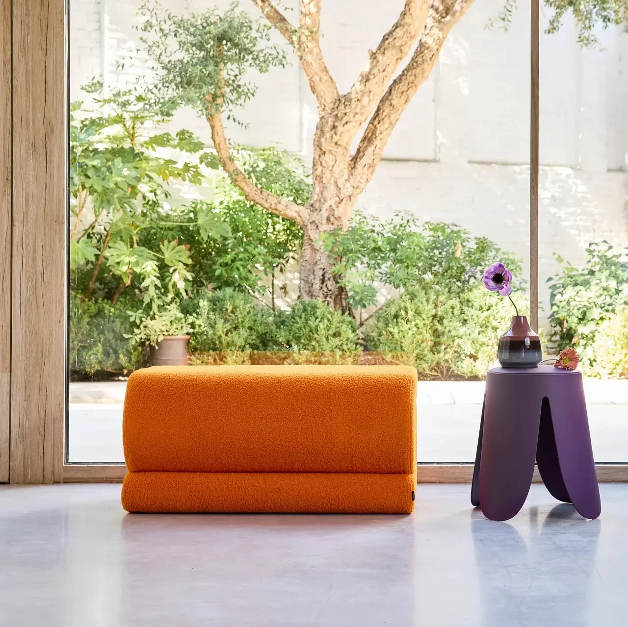 Banquette bouclette Sasha 1 ou 2 places design contemporain