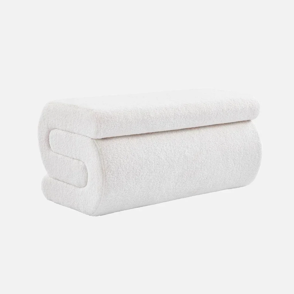 Banquette bouclette Sasha 1 ou 2 places design contemporain