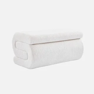 Banquette bouclette Sasha 1 ou 2 places design contemporain