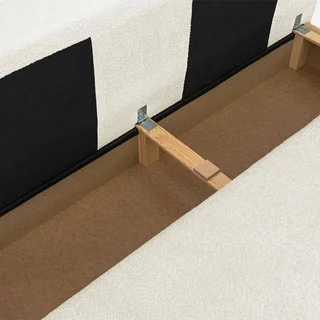 Sofá cama convertible Nelson 3 plazas tela bouclé con compartimento de almacenamiento
