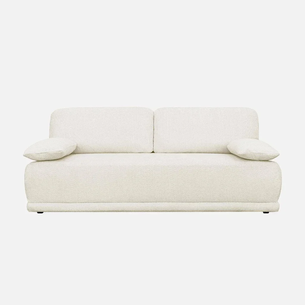 Sofá cama convertible Nelson 3 plazas tela bouclé con compartimento de almacenamiento