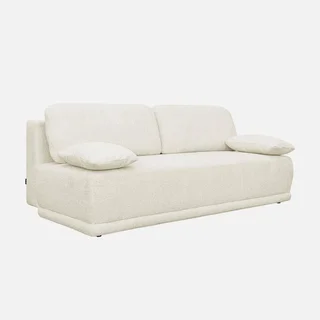 Sofá cama convertible Nelson 3 plazas tela bouclé con compartimento de almacenamiento