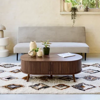 Cremefarbene Cord-Sam 3-Sitzer-Schlafsofa mit schwarzen Metallbeinen Max