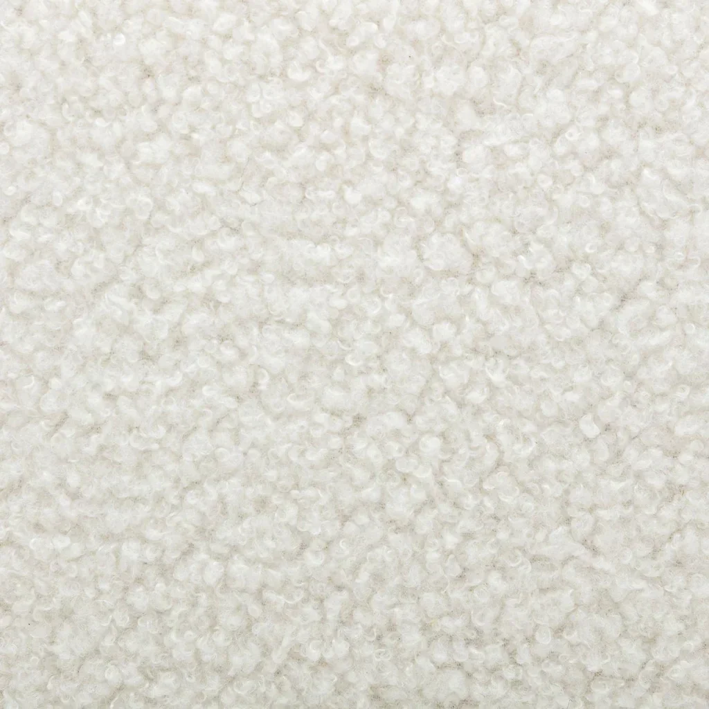 Banquette enfant 2 places bouclette blanche bois hévéa style scandinave ISAK