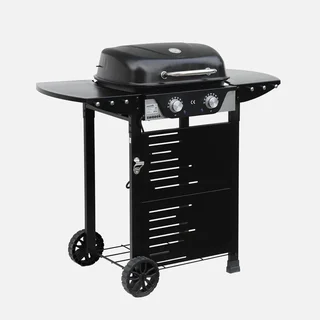 Barbecue électrique 2 feux acier émaillé 2300W Nikola thermomètre intégré