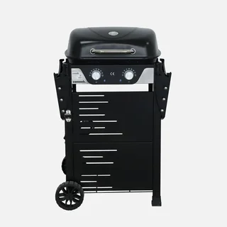 Barbecue électrique 2 feux acier émaillé 2300W Nikola thermomètre intégré