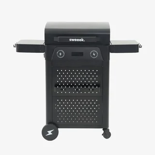 Barbecue électrique 2 feux acier émaillé 2300W avec grilles cuisson et maintien au chaud