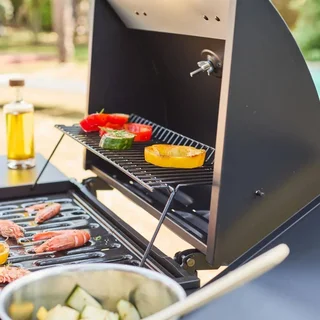 Barbecue gaz 3 brûleurs avec feu latéral et thermomètre intégré