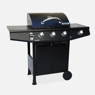 Barbecue gaz 3 brûleurs avec feu latéral et thermomètre intégré