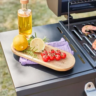 Barbecue gaz 3 brûleurs avec feu latéral et thermomètre intégré