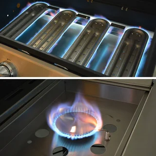 Barbecue gaz 4 brûleurs cuisine extérieure complète avec évier et housse