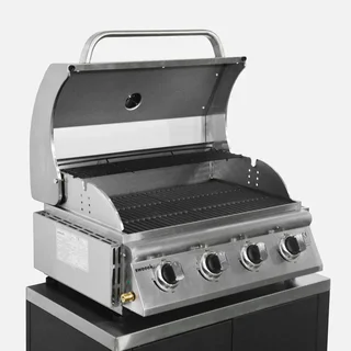 Barbecue gaz 4 feux Grimaud sur pied avec thermomètre intégré