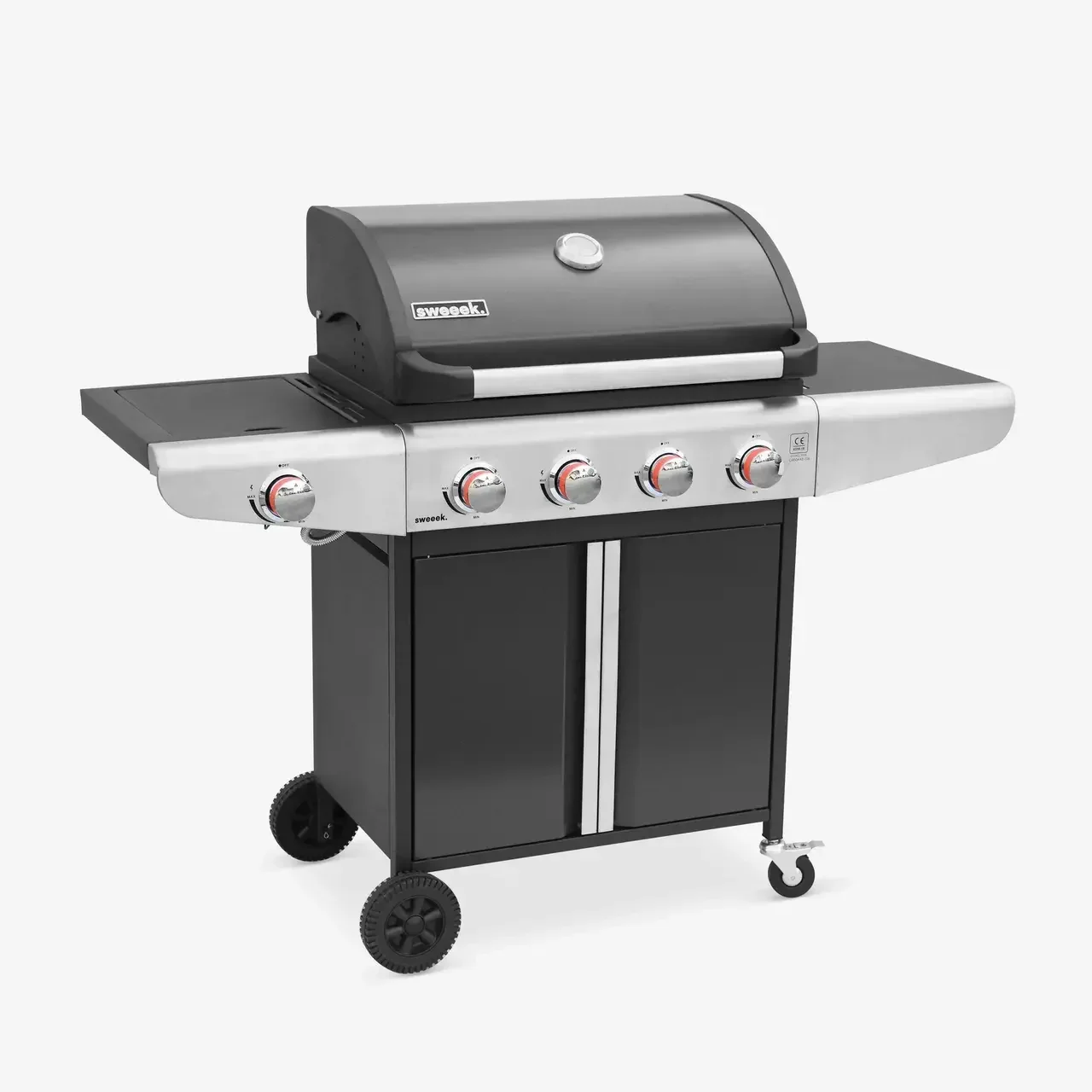 Barbecue à gaz 5 feux avec brûleur latéral intégré Bazin