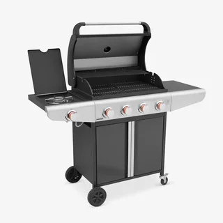 Barbecue à gaz 5 feux avec brûleur latéral intégré Bazin