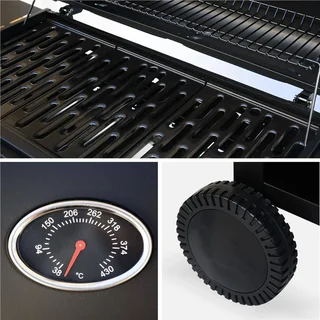 Barbecue gaz 6 brûleurs Treville avec réchaud latéral et thermomètre