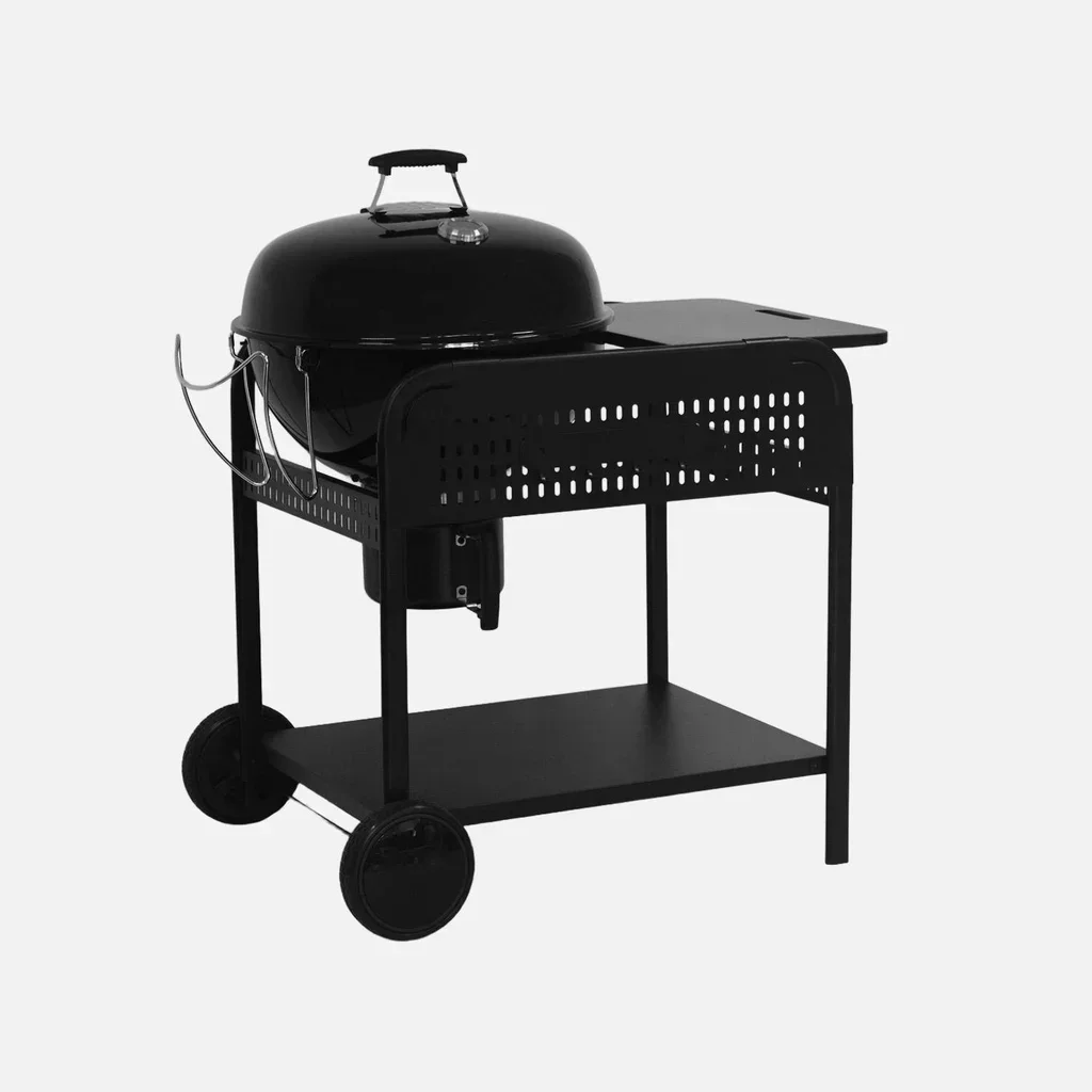 Churrasqueira redonda carvão aço esmaltado Ø53 cm carrinho Maurice