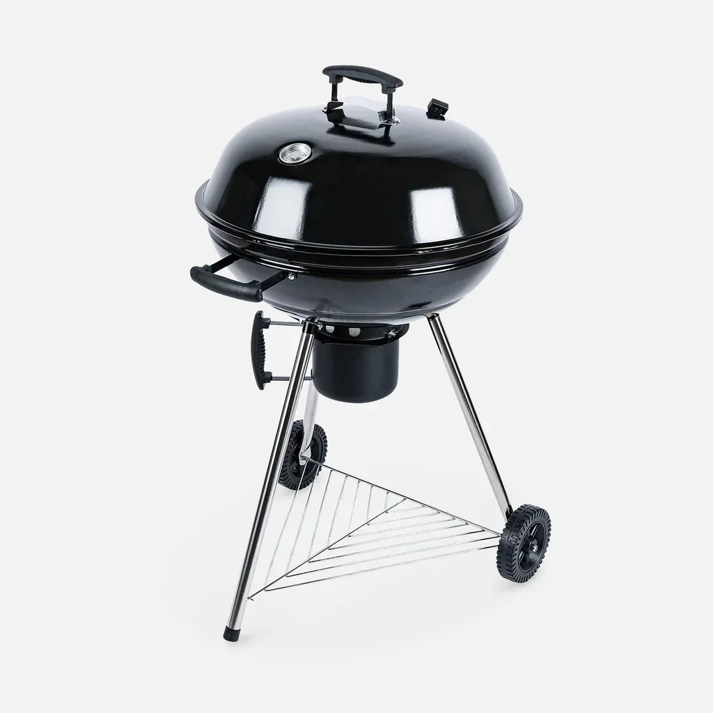 Barbecue sphérique à charbon 57 cm avec fumoir, grille et roulettes Georges