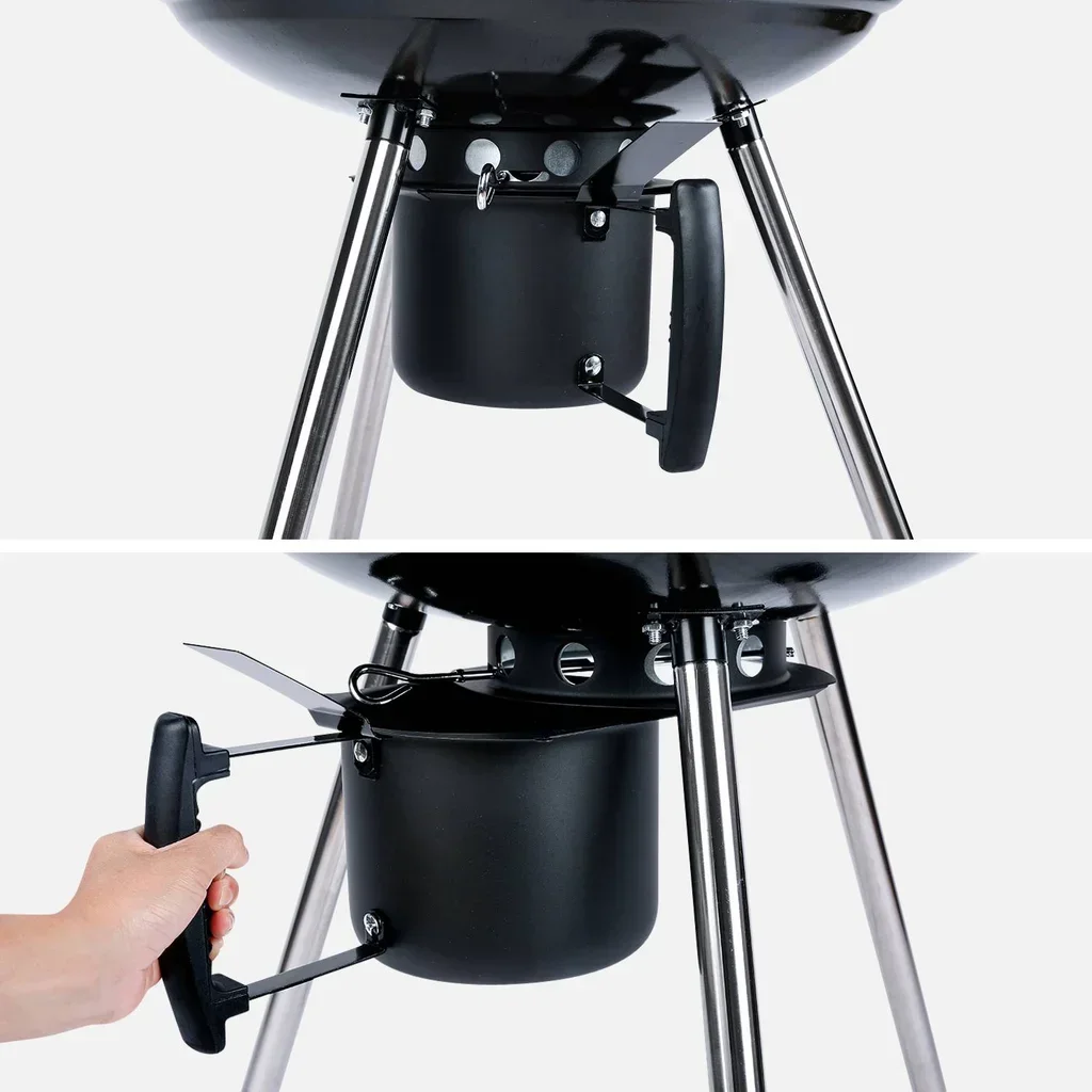 Barbecue sphérique à charbon 57 cm avec fumoir, grille et roulettes Georges