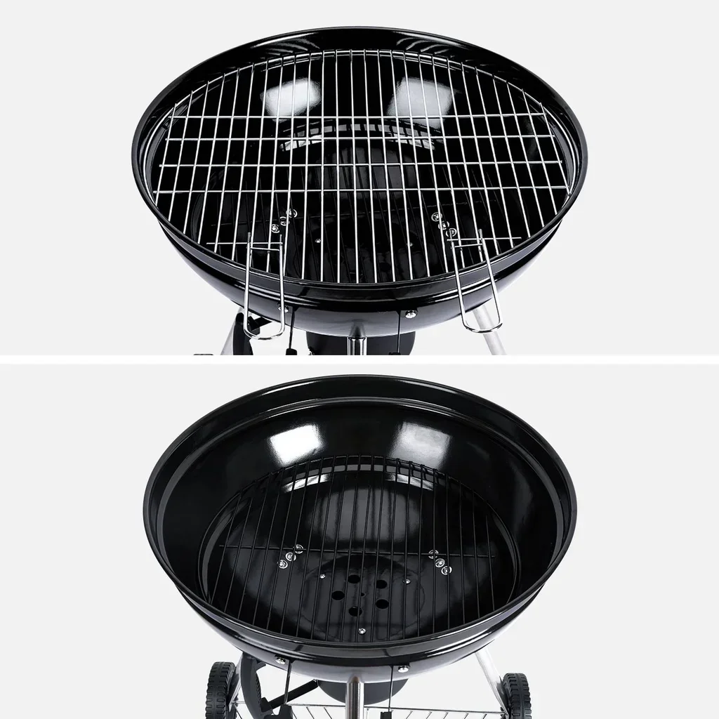 Barbecue sphérique à charbon 57 cm avec fumoir, grille et roulettes Georges