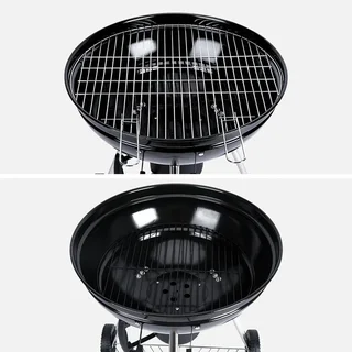 Barbecue sphérique à charbon 57 cm avec fumoir, grille et roulettes Georges
