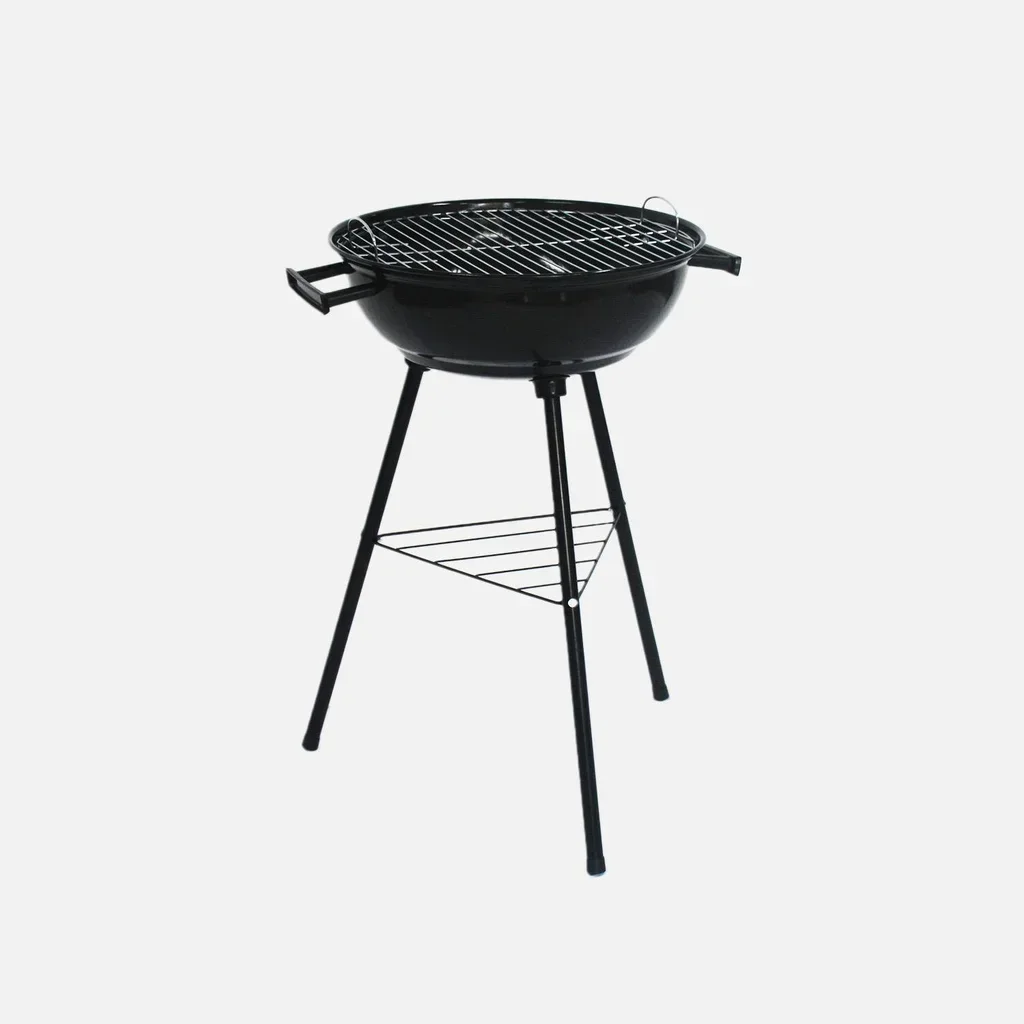 Barbecue sphérique charbon de bois 39 cm acier émaillé portable 6-8 personnes