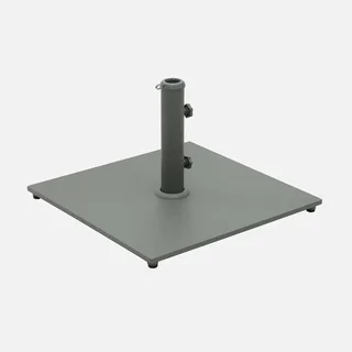 Base de Sombrilla Central Cuadrada Acero 4x4 Caqui Terra - Soporte Estabilizador para Mástil 38/42/50mm