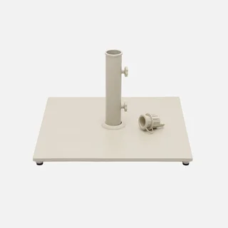Base de Sombrilla Cuadrada Acero Caqui 4x4 - Base Estabilizadora Terra para Mástil Central 38-50mm