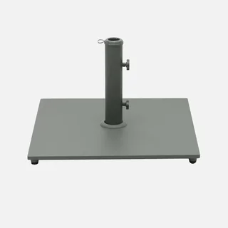 Base de Sombrilla Central Cuadrada Acero 4x4 Caqui Terra - Soporte Estabilizador para Mástil 38/42/50mm
