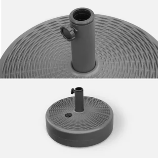 Base de parasol ronde plastique mât central 38-48mm