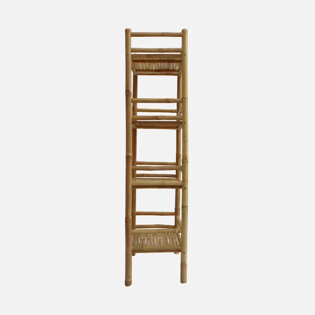 Libreria Scaffale Bambù 4 Ripiani Fidji Stile Esotico