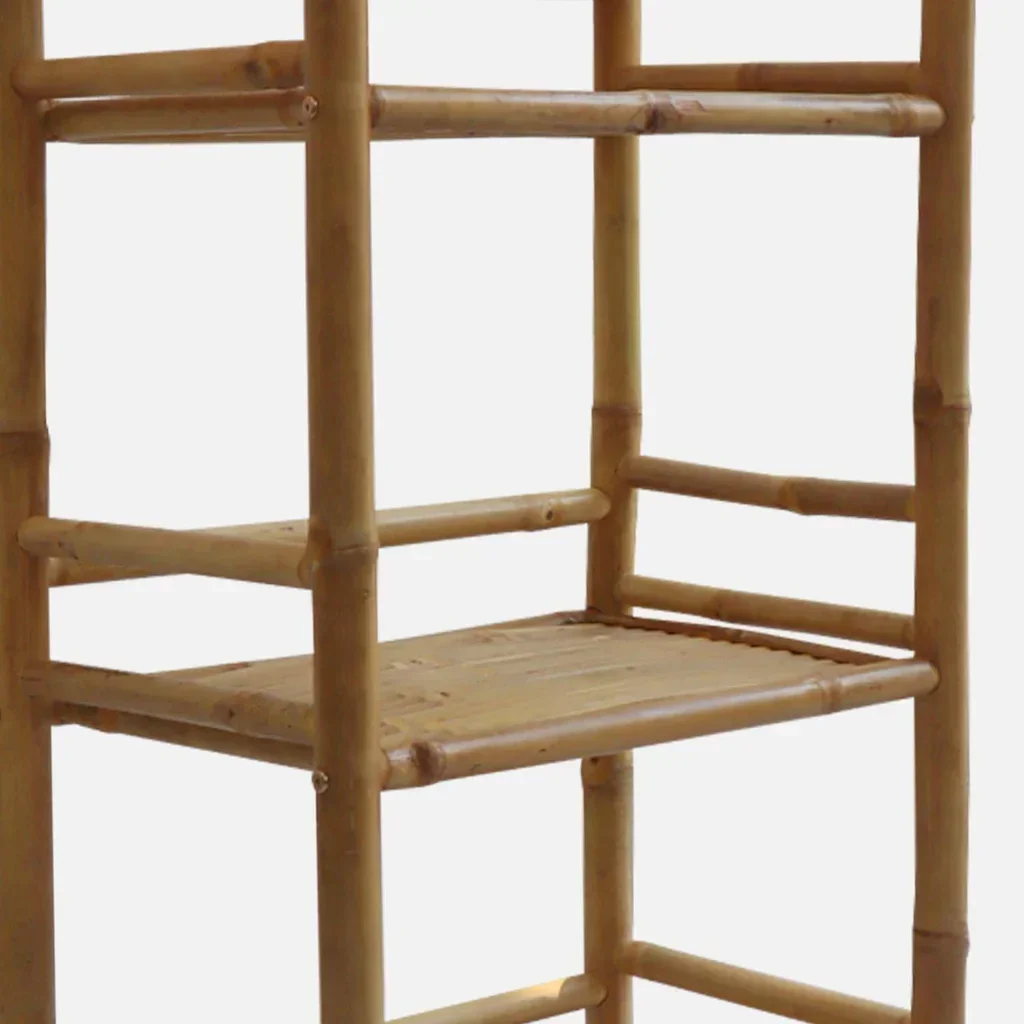Libreria Scaffale Bambù 4 Ripiani Fidji Stile Esotico