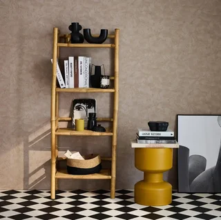 Libreria Scaffale Bambù 4 Ripiani Fidji Stile Esotico