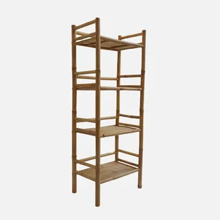 Libreria Scaffale Bambù 4 Ripiani Fidji Stile Esotico