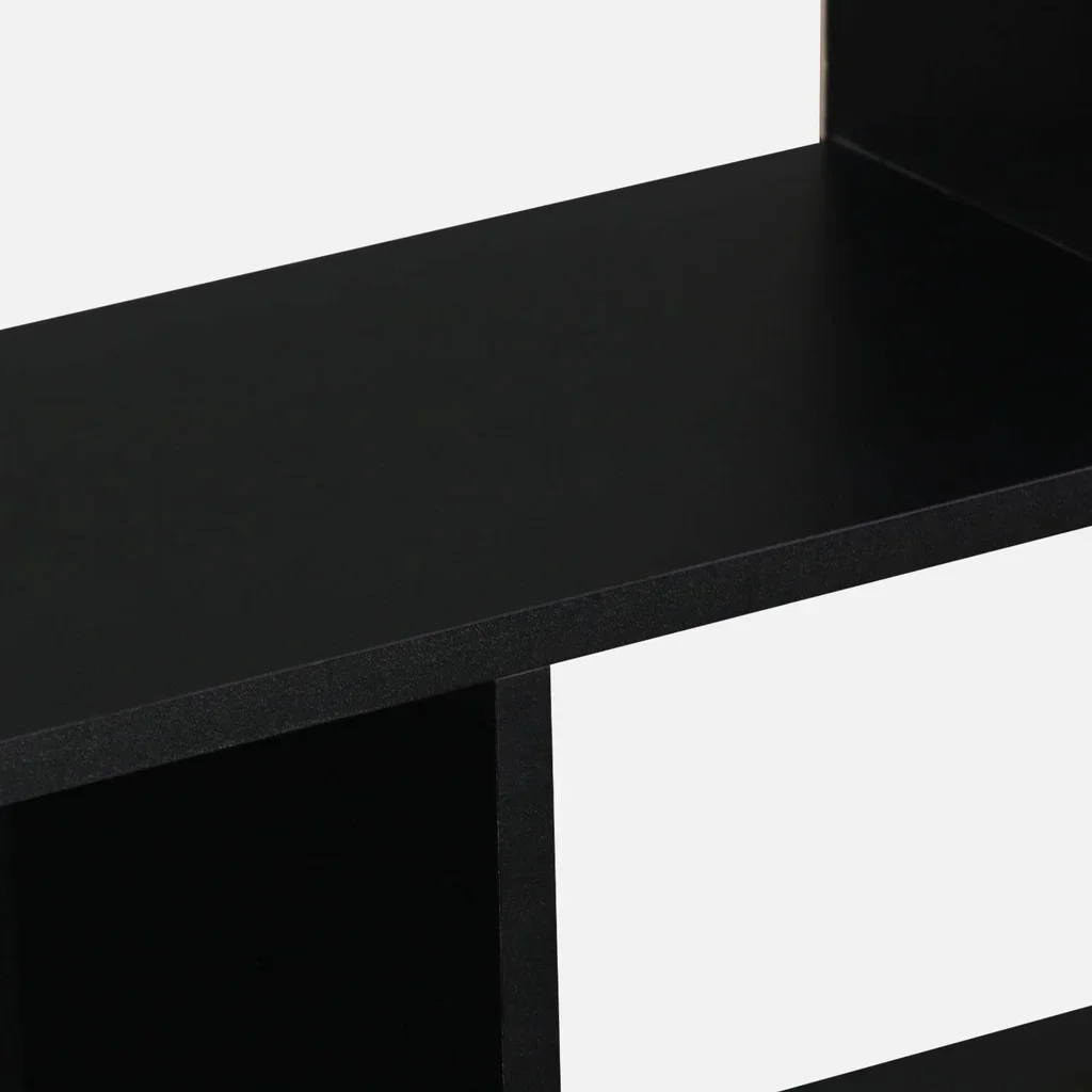 Estante madeira 3 níveis 6 compartimentos design minimalista Pieter
