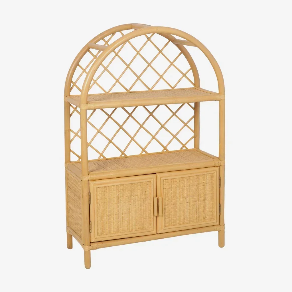 Bibliothèque enfant rotin naturel Arlo rangement livres chambre