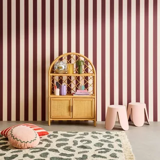 Bibliothèque enfant rotin naturel Arlo rangement livres chambre