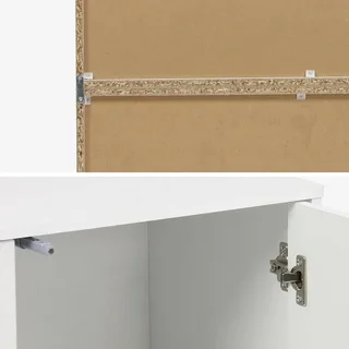 Estante modular de madeira Kompo 3 compartimentos 2 portas 5 prateleiras