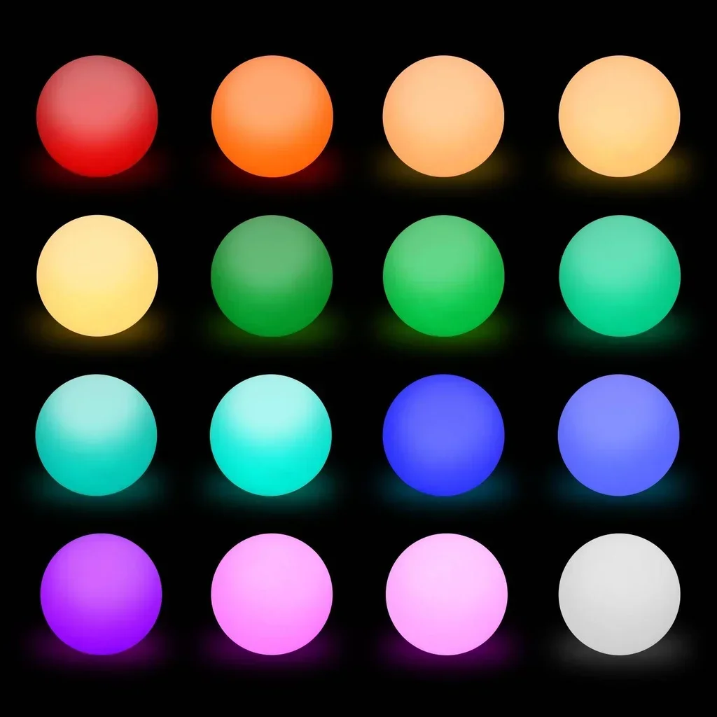 Boule lumineuse LED sans fil 16 couleurs 30 cm étanche intérieur extérieur