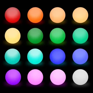 Boule lumineuse LED sans fil 30cm 16 couleurs intérieur extérieur étanche télécommande